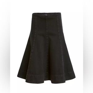 KHAITE Black Denim Lennox Skirt. Size 4. NWT.